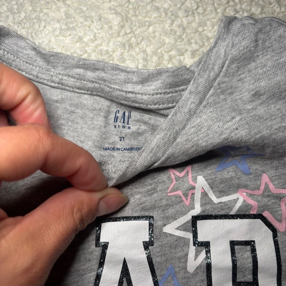 Gap Kids & Sonoma Mickey Minnie Mouse Graphic T-Shirt Bundle Gray 2T
